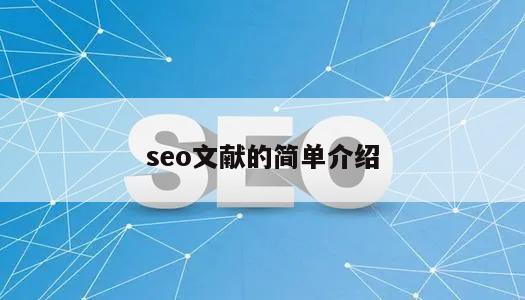 seo文献的简单介绍